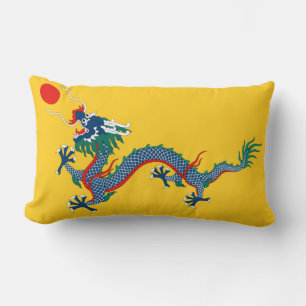 China Qing Dynasty Flag (Chinese Dragon) (Asian) Lumbar Cushion