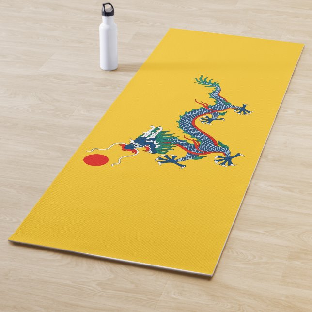 China Qing Dynasty Flag (Chinese Dragon) (Asian) Yoga Mat (In Situ)