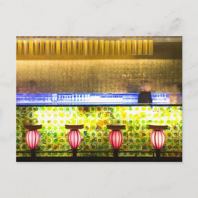 China, Shanghai. Bar in the Xin Tian Di bar 2 Postcard (Front)