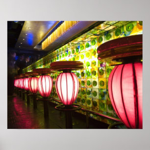 China, Shanghai. Bar in the Xin Tian Di bar Poster