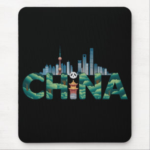 China Shanghai Temple Panda Mouse Pad