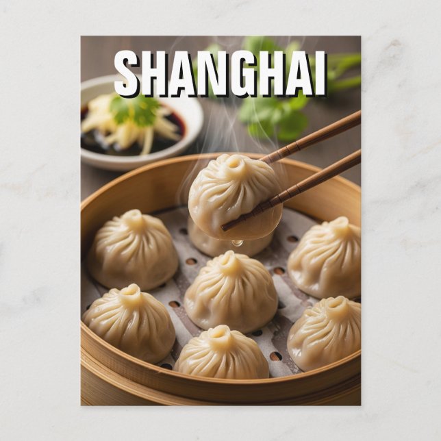 China Shanghai Xiaolongbao Postcard (Front)