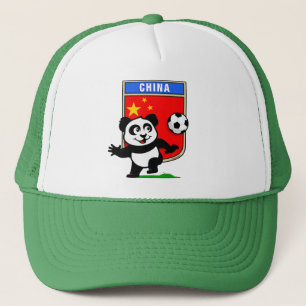 China Soccer Panda Trucker Hat