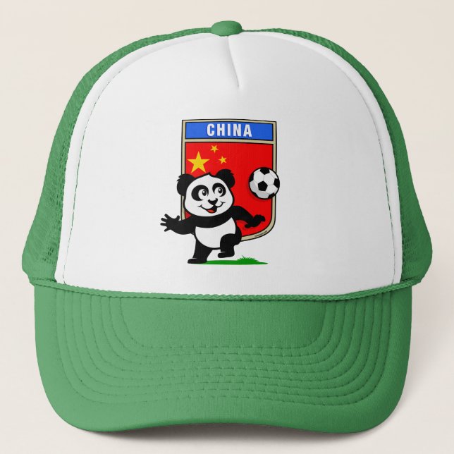 China Soccer Panda Trucker Hat (Front)