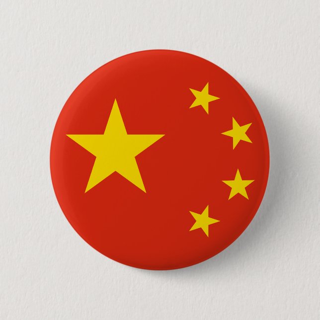 China Stars 6 Cm Round Badge (Front)