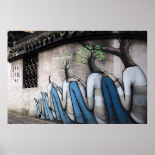 China - Street Art  / Mural photo Poster