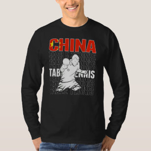 China Table Tennis Support Chinese Ping Pong Tea T-Shirt