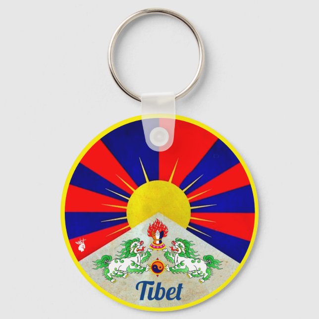 " China: TIBET ... " Key Ring (Front)