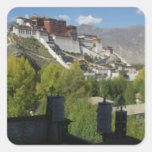 China, Tibet, Lhasa, Potala Palace 2 Square Sticker