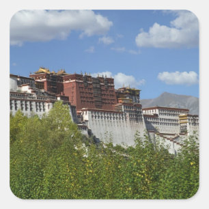 China, Tibet, Lhasa, Potala Palace 3 Square Sticker