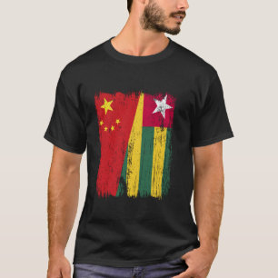 China Togo Half Flag Chinese Togolese Roots T-Shirt