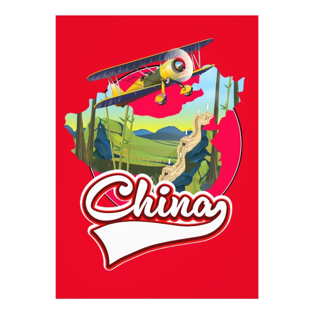 China Travel map logo Photo Print (Front)