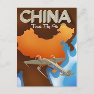 China Vintage Travel poster art Postcard