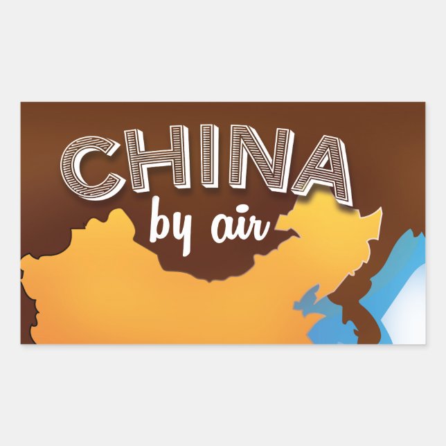China Vintage Travel poster Rectangular Sticker (Front)