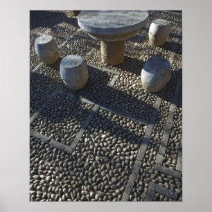 CHINA, Yunnan Province, Lijiang. Old Town, Stone Poster