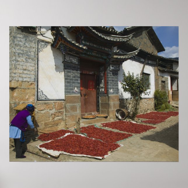 CHINA, Yunnan Province, Tianshengying. Drying Poster (Front)