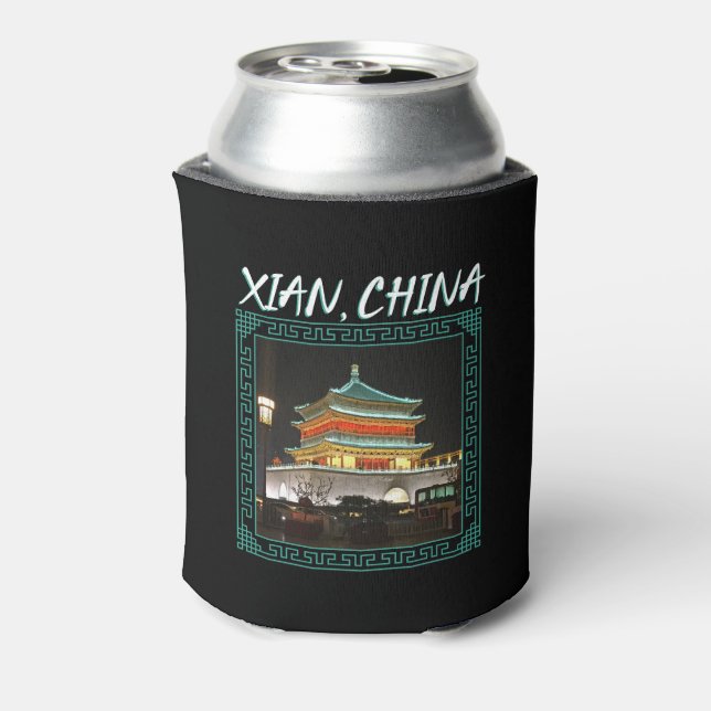 China's Ancient Xian Bell Tower Can Cooler (Can Back)