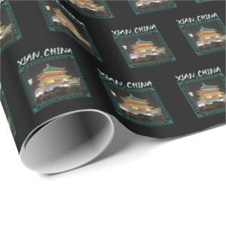 China's Ancient Xian Bell Tower Wrapping Paper