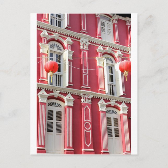 Chinatown colonial architecture Singapore Postcard (Front)