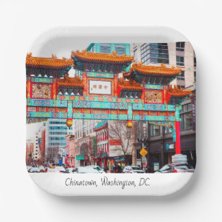 Chinatown in Washington, DC. Paper Plate