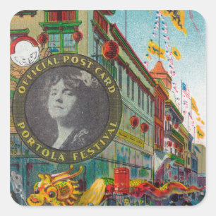 Chinatown Parade for Portola Festival Square Sticker