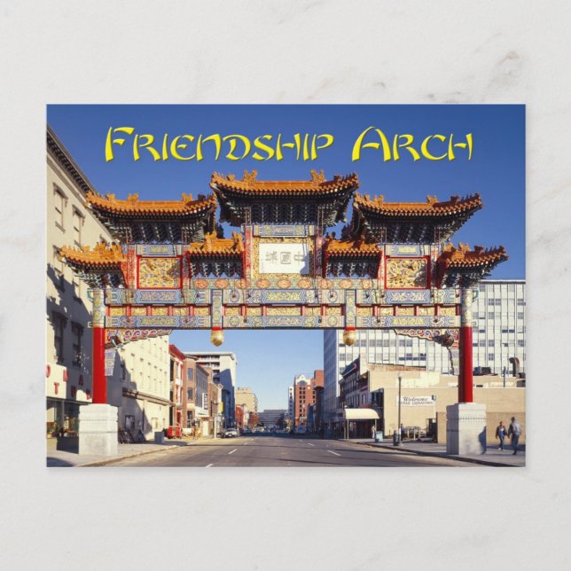 Chinatown's Friendship Archway in Washington, D.C. Postcard (Front)