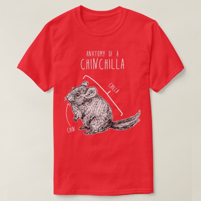Chinchilla Anatomy T-Shirt (Design Front)