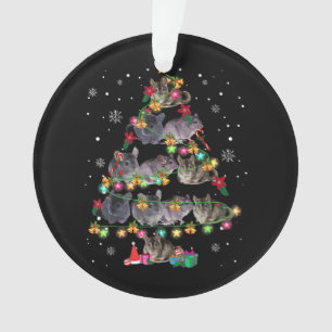 Chinchilla Christmas Tree Funny Rodents Lover Xmas Ornament