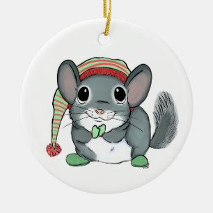 Chinchilla Christmas Tree Ornament 