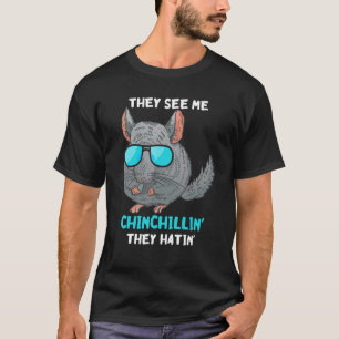 Chinchilla Cool Sunglass Ears Pet Chinchilla Owner T-Shirt