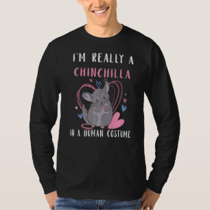 Chinchilla Cute Chinchilla In Human Costume Bushy T-Shirt