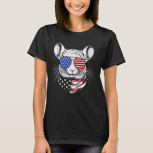 Chinchilla Dad Patriotic 4th of July American US F T-Shirt