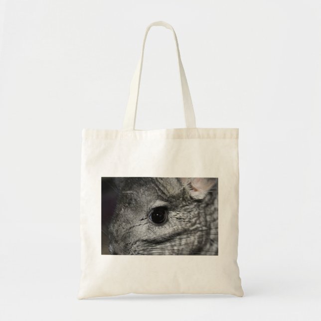 chinchilla eye close up tote bag (Front)