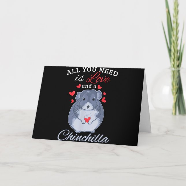 Chinchilla Gift Funny Cute Pet Animal Lover Owner Card (Front)