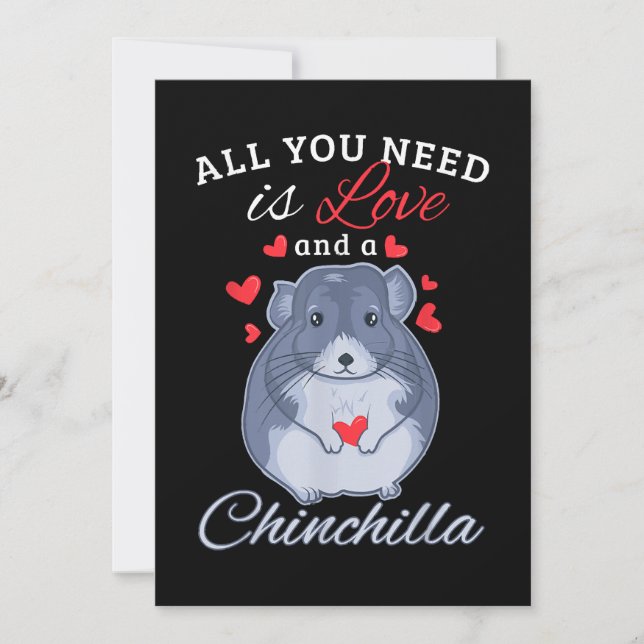 Chinchilla Gift Funny Cute Pet Animal Lover Owner Holiday Card (Front)