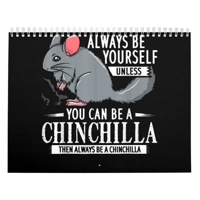 Chinchilla Gift Funny Cute Pet Calendar (Cover)