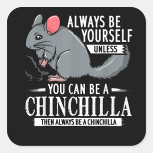 Chinchilla Gift Funny Cute Pet Square Sticker