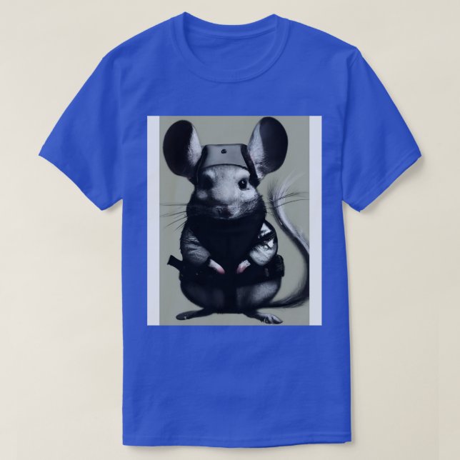 Chinchilla in a ninja costume 1 T-Shirt (Design Front)