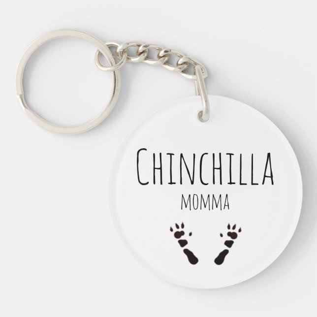 Chinchilla Momma Key Ring (Front)