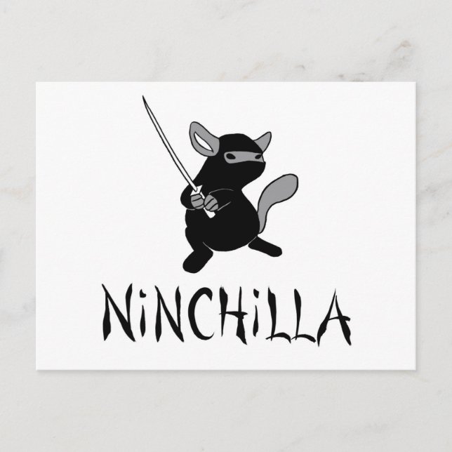 Chinchilla Ninja Postcard (Front)
