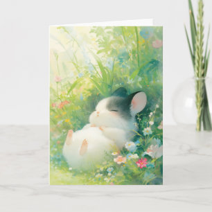 Chinchilla Peaceful Floral Nap Card