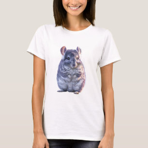 Chinchilla Portrait Soft Fur Fluffy Rodent Women T-Shirt