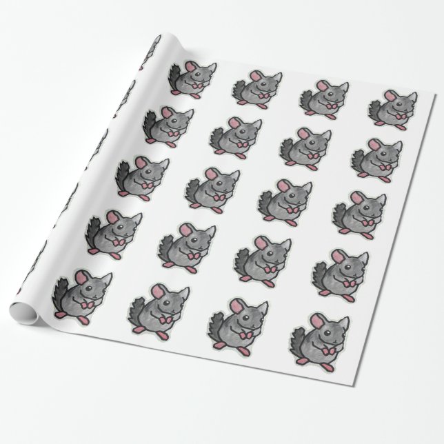 Chinchilla Wrapping Paper (Unrolled)