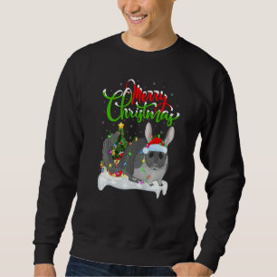 Chinchilla  Xmas Decorations Santa Chinchilla Chri Sweatshirt