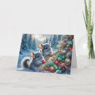 Chinchillas' Christmas Card
