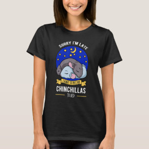 Chinchillas Owner Sleeping Rodent Animal Veterina T-Shirt