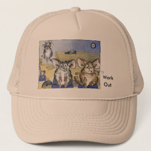Chinchillas Work Out Cartoon Hat