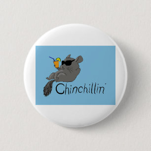chinchillin 6 cm round badge