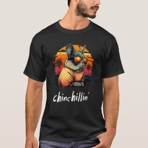 Chinchillin' Retro Groovy Chinchilla  3 T-Shirt