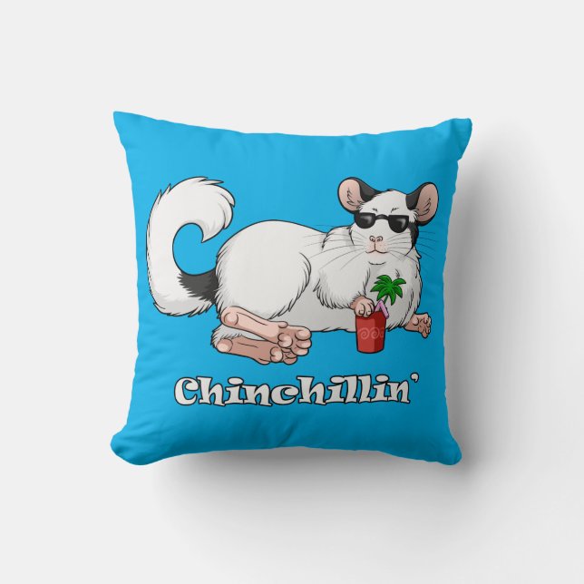 Chinchillin' Throw Cushion 41 cm x 41 cm (Front)